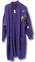 Carica l'immagine nel visualizzatore di Gallery, Cardigan patch viola 
