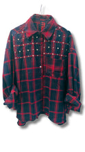 Carica l'immagine nel visualizzatore di Gallery, Camicia borchie blu 
